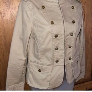 Women's Cream Military Style Jacket